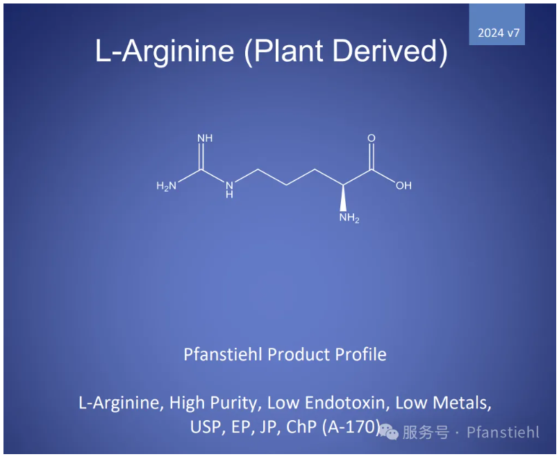 喜大普奔！Pfanstiehl 注射級L-精氨酸 (A-170) CDE登記號已激活！